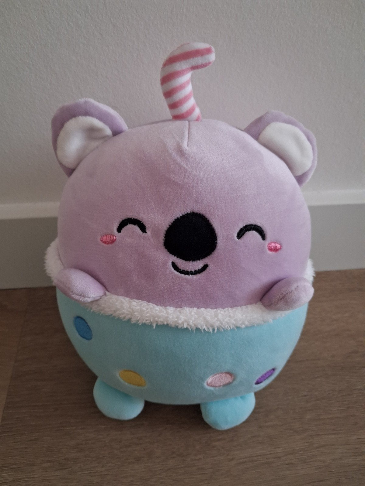 Knuffel koala bubble tea paars blauw lila L1128, Ophalen of Verzenden, Zo goed als nieuw, Overige typen