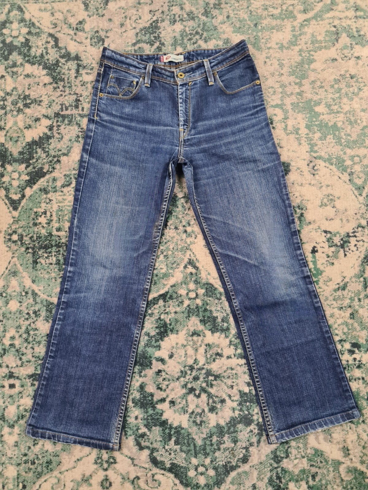 Levi's 627 straight fit W30 L30 Dames Tulsi3030 High-rise, Blauw, Ophalen of Verzenden, Zo goed als nieuw, W30 - W32 (confectie 38/40)