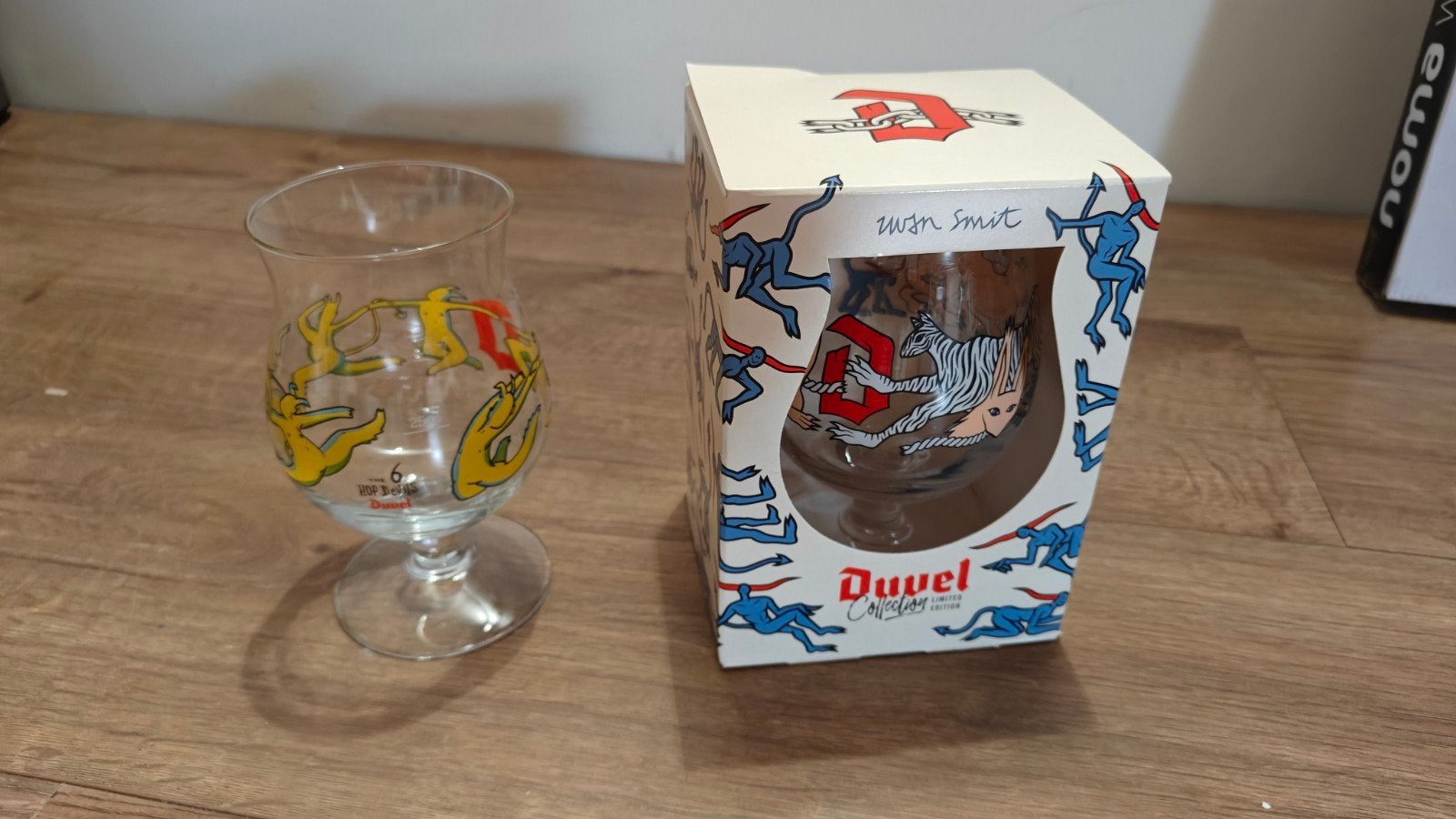 Duvel The Hop Devils Bierglas - Limited Edition, Ophalen of Verzenden, Zo goed als nieuw, Bierglas