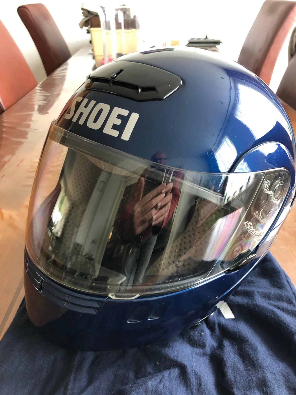 Shoei Syncrotec maat L (58/59 cm), Motoren, Systeemhelm, Ophalen of Verzenden, Shoei, L