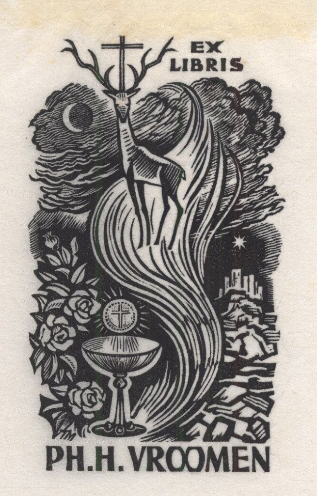 1715 Ex Libris Nederland : Thijs Mauve, 1956, Verzenden, Ex libris
