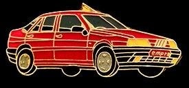 Fiat type Tempra pin- rood zwart, Verzenden, Nieuw, Transport, Speldje of Pin
