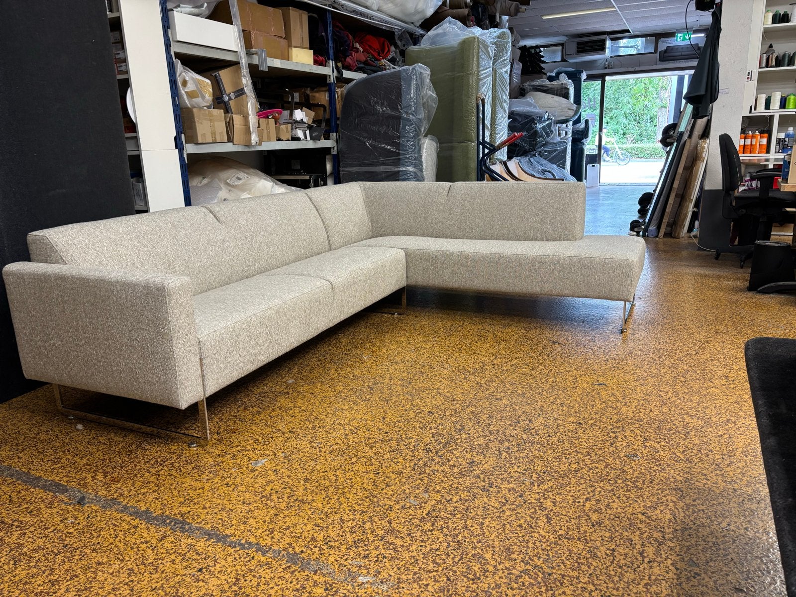 Artifort Mare Hoekbank ploegstof Ione, Verzenden, Zo goed als nieuw, Vierpersoons of meer, Stof