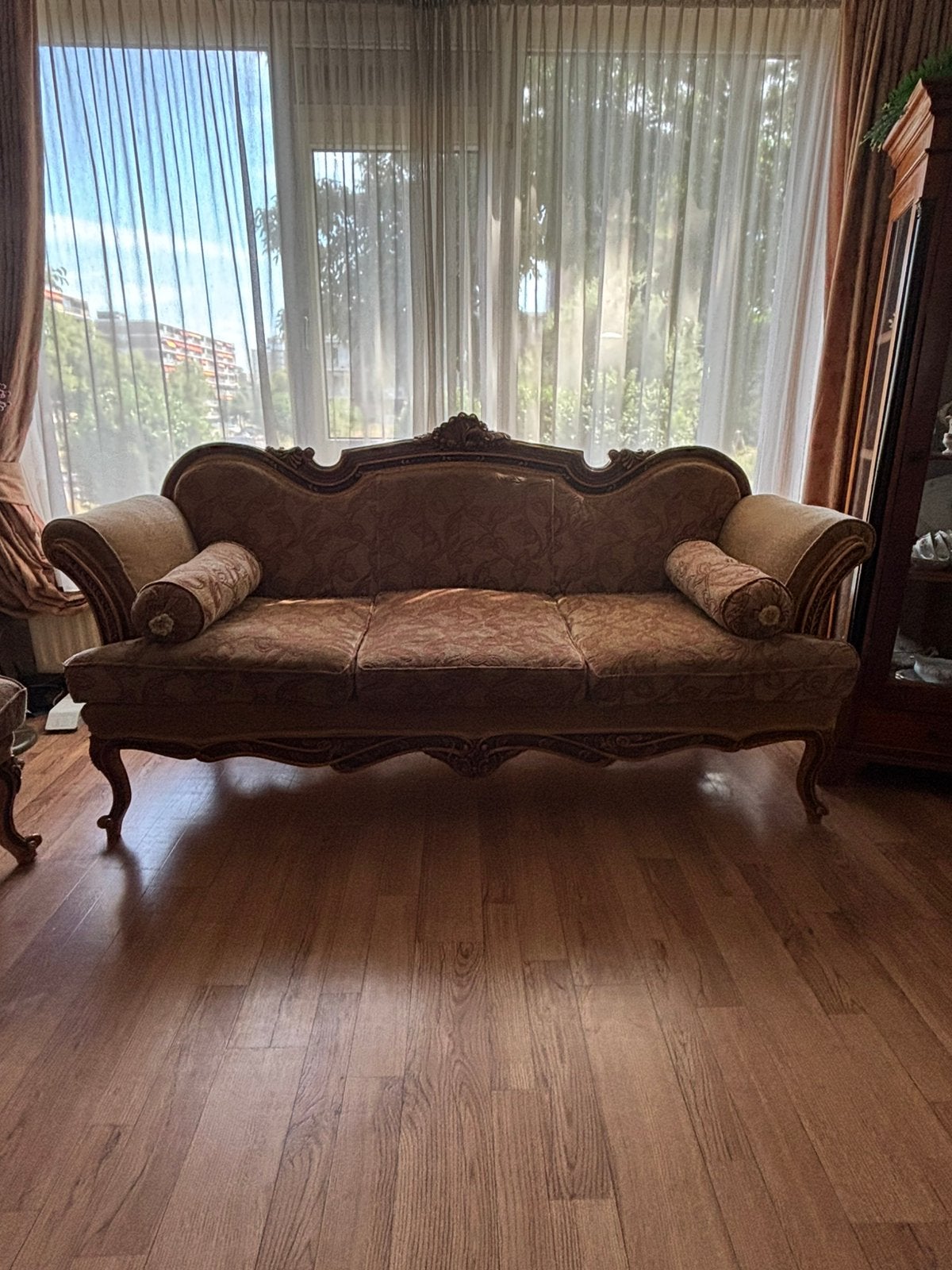 Bank + 2 Fauteuils, Ophalen, Gebruikt, 75 tot 100 cm, 200 tot 250 cm
