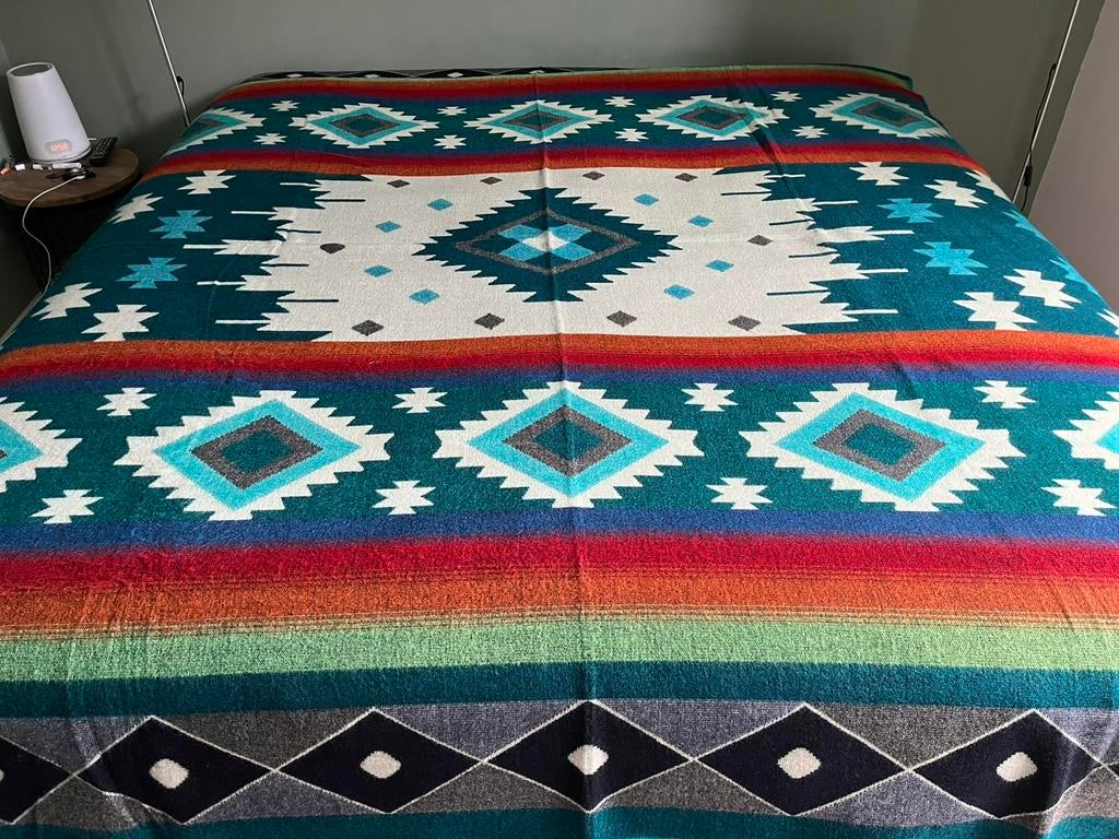 NIEUW! Alpaca wol deken sprei plaid kleed groen rood ruit, Huis en Inrichting, Woonaccessoires | Plaids en Woondekens, Ophalen of Verzenden