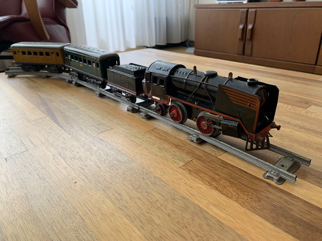 Model trein set Distler met rails jaren '40 - '50, Overige merken, Gelijkstroom, Ophalen of Verzenden, Analoog