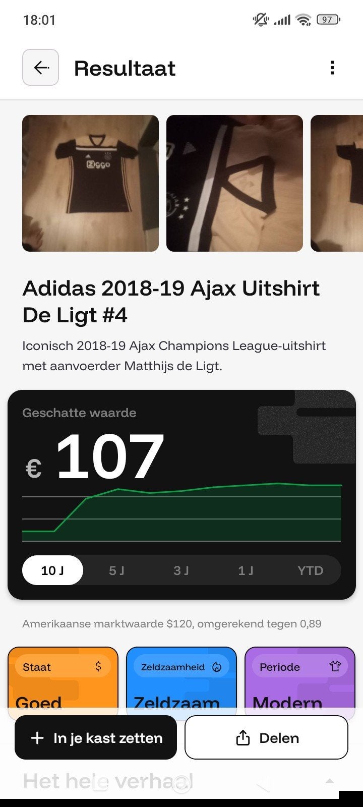 Zeldzaam 2018-2019 Ajax uit shirt met de ligt achterop, Meerkleurig, Ophalen of Verzenden, Adidas, Voetbal