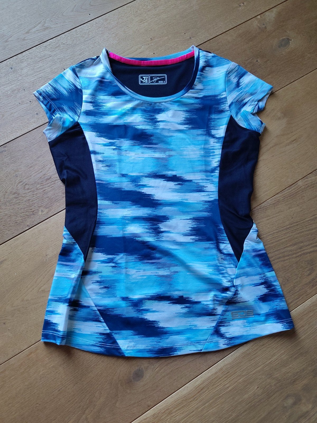 Sjeng Sportshirt Dames - Blauw/Wit - Maat S, Blauw, Sjeng, Ophalen of Verzenden, Zo goed als nieuw