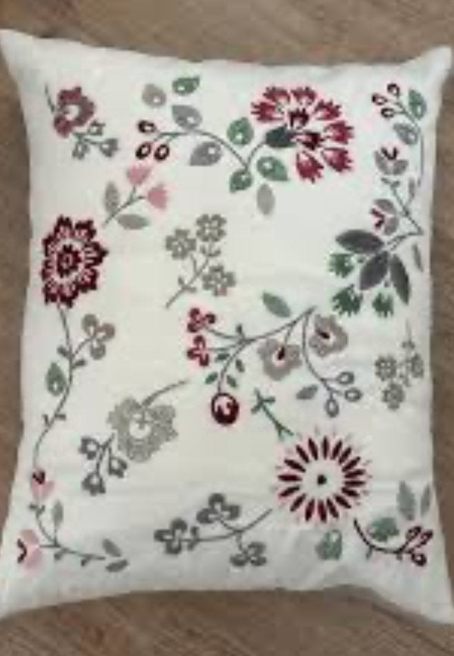 IKEA HEDBLOMSTER Kussenhoezen en FJÄDRAR Binnenkussens, Ophalen, Zo goed als nieuw, Wit, Rechthoekig