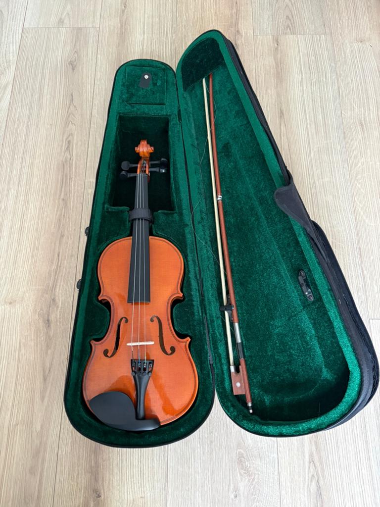 Praktisch nieuwe viool met koffer en strijkstok, Muziek en Instrumenten, Ophalen of Verzenden, 4/4-viool, Met koffer, Viool