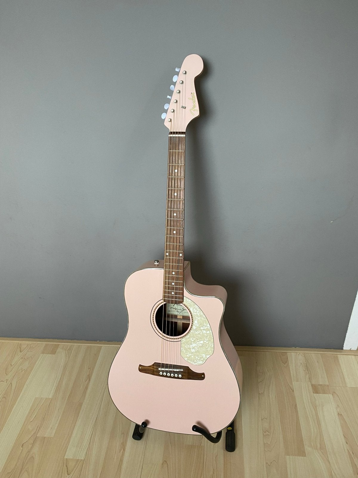 Fender Sonoran SCE Shell Pink, Ophalen, Gebruikt, Western- of Steelstringgitaar