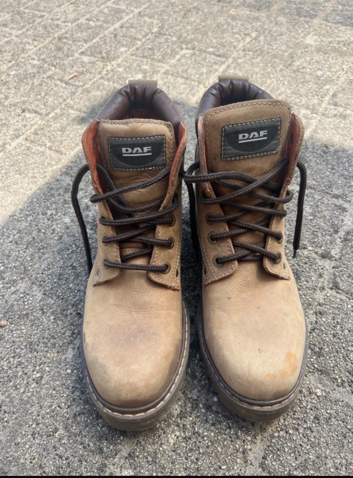 DAF Boots - Bruine Werkschoenen Maat 42, Ophalen of Verzenden, Gedragen, Bruin, Boots