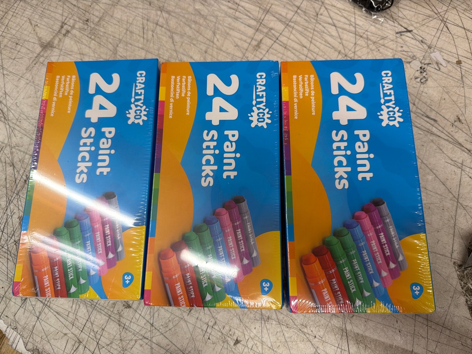 CRAFTY.CO 24 Paint Sticks - Verfstiften voor kinderen, Overige typen, Nieuw, Ophalen of Verzenden, Nvt