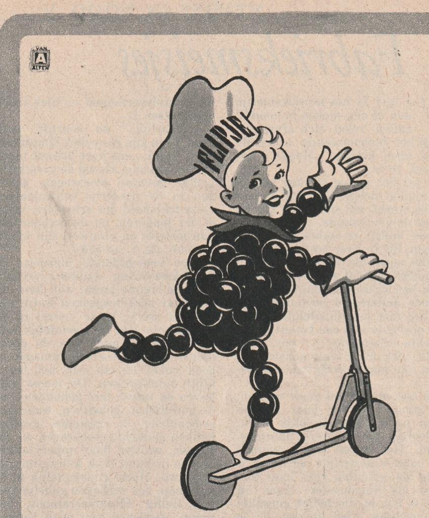 Retro reclame 1950 Betuwe Flipje Tiel op de step, Verzenden, Overige typen