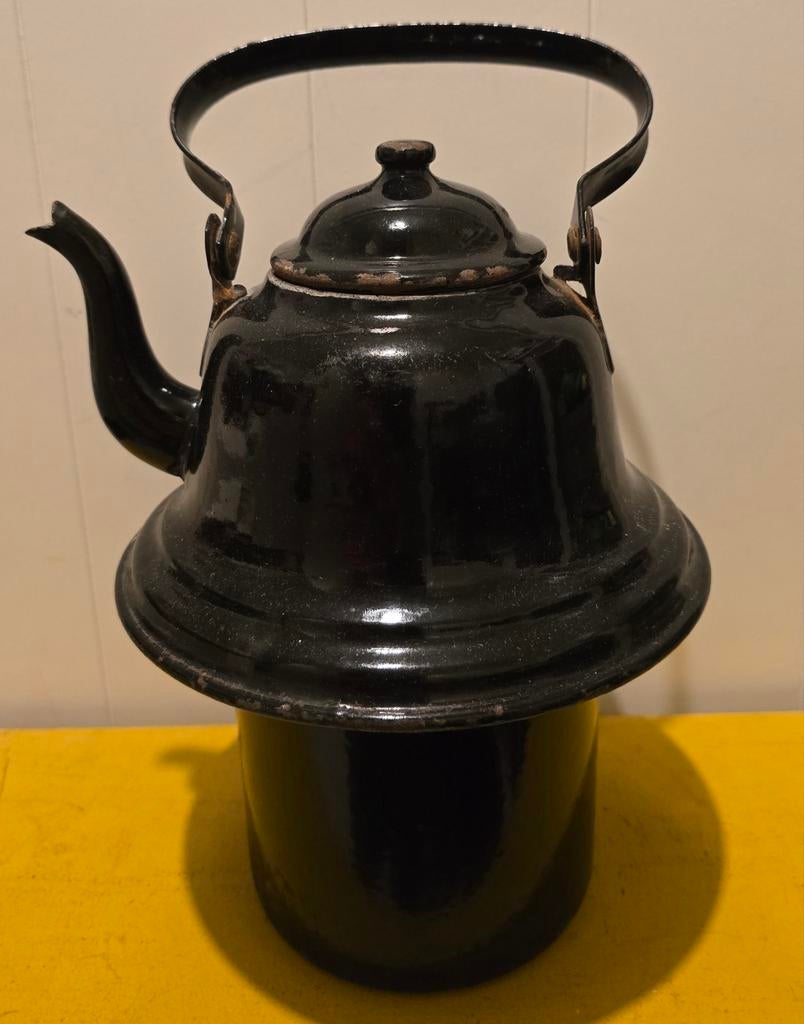 Zwarte antieke ketel, Antiek en Kunst, Ophalen of Verzenden
