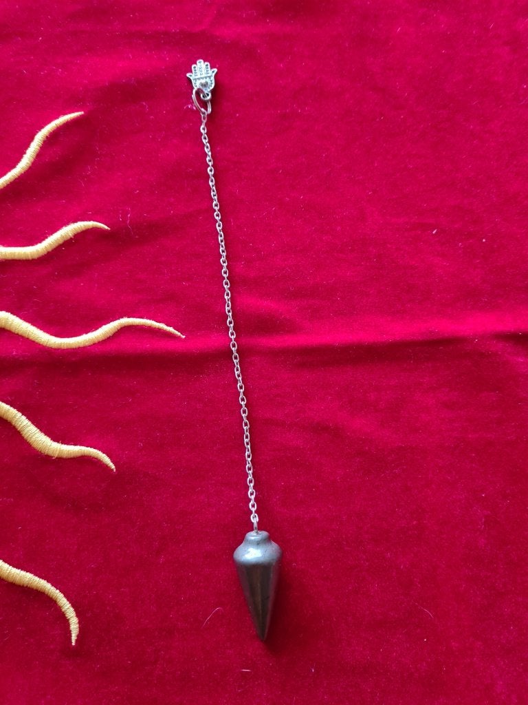 Hematiet Pendel met Hamsa Handje, Boeken, Ophalen of Verzenden, Zo goed als nieuw, Spiritualiteit algemeen, Overige typen