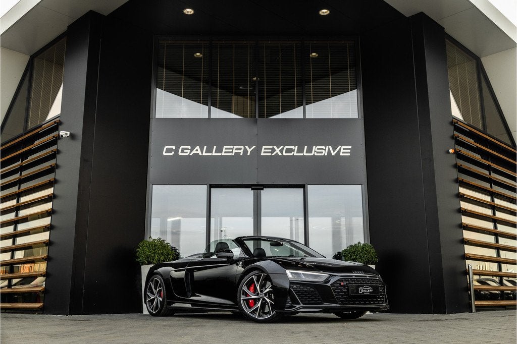 Audi R8 Spyder 5.2 performance quattro - Keramisch | B&O | C, Auto's, Audi, Gebruikt, 5204 cc, Cabriolet, Zwart