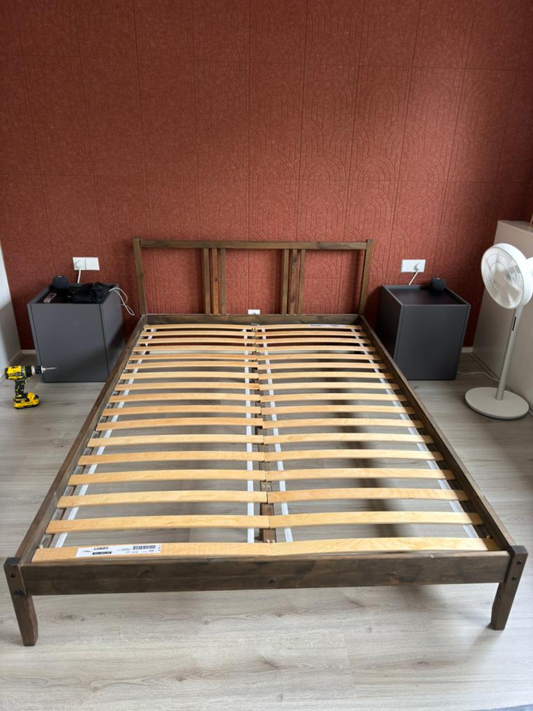 IKEA bed 140cm breed (twijfelaar), Ophalen, Gebruikt, Overige kleuren, 140 cm
