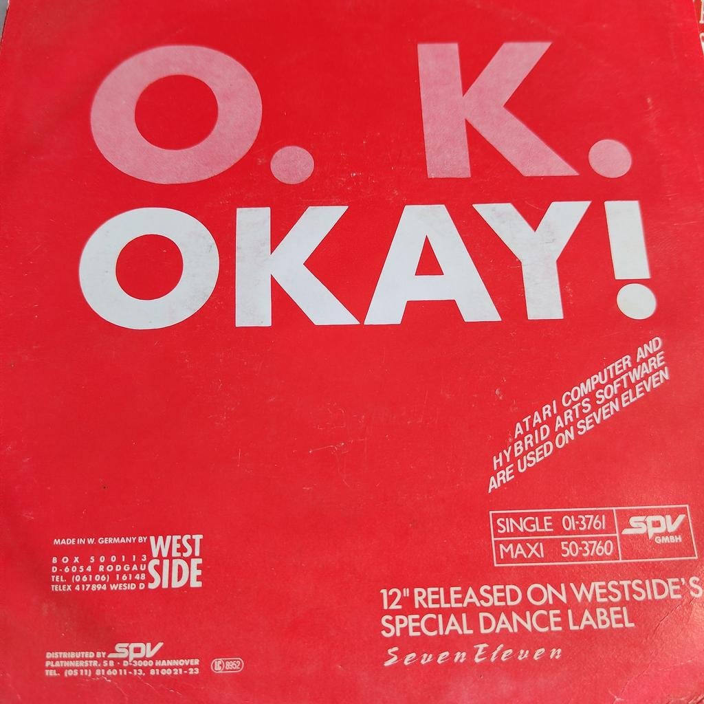 O.K. Okay! Single Vinyl Westside, Cd's en Dvd's, Ophalen of Verzenden, Gebruikt, 7 inch