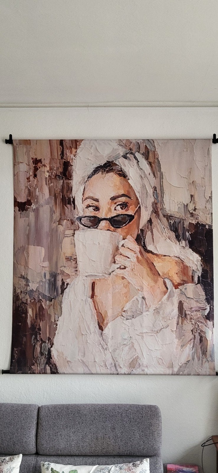 Wandkleed met moderne print - 120x140 cm, Ophalen, Meerkleurig, Zo goed als nieuw, Modern