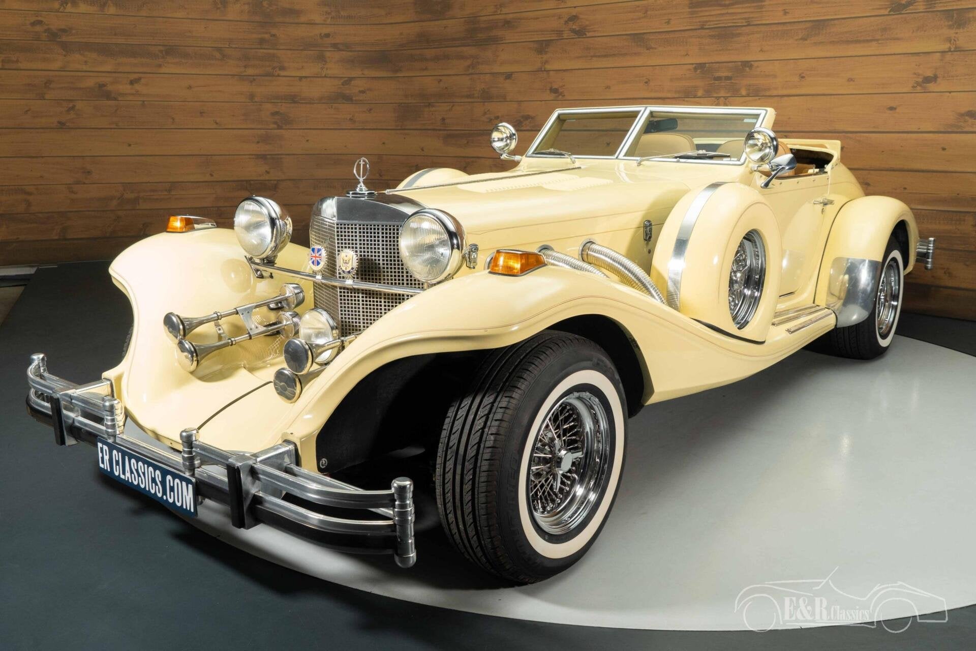 Excalibur Series 4 Roadster | 1981, Auto's, Oldtimers, Achterwielaandrijving, Cabriolet, 4 stoelen, Beige