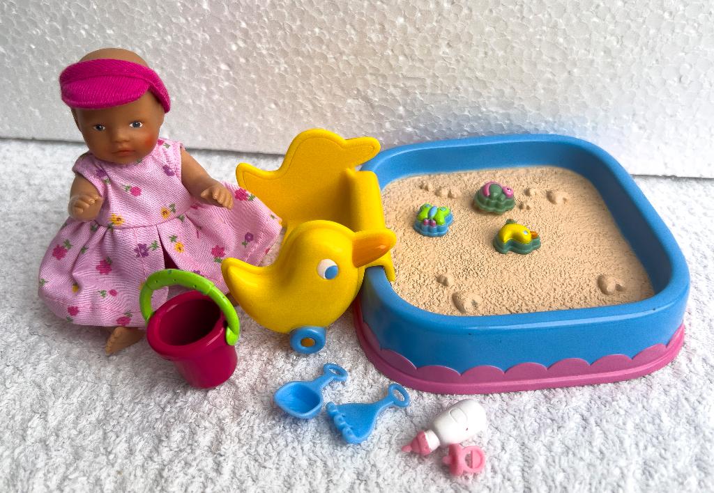 Mini Baby born zandbak met mini baby born popje, Kinderen en Baby's, Speelgoed | Poppen, Ophalen of Verzenden, Zo goed als nieuw
