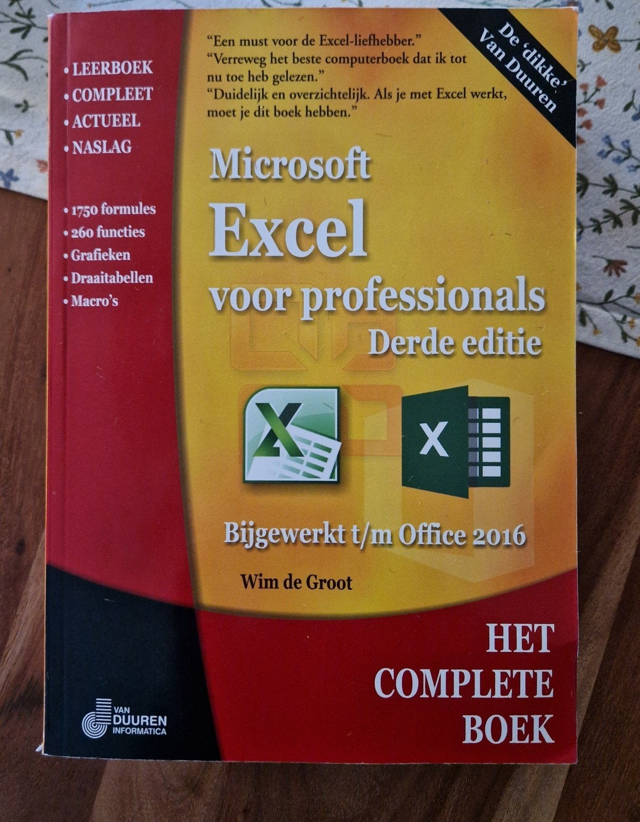 Microsoft Excel voor professionals - Het complete boek, Ophalen of Verzenden, Zo goed als nieuw, Software, Wim de Groot