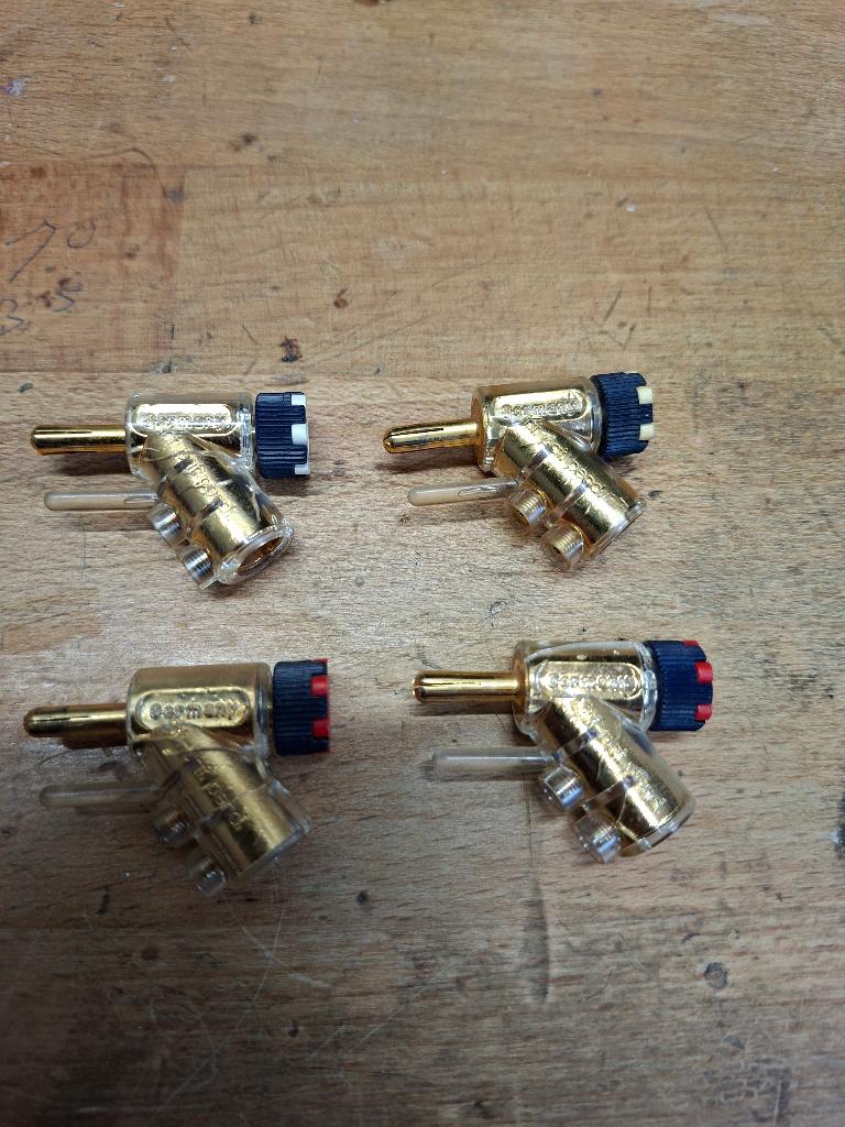 4 x WBT Banana 0645 Banaanstekkers, Overige merken, Gebruikt, Ophalen of Verzenden, 120 watt of meer