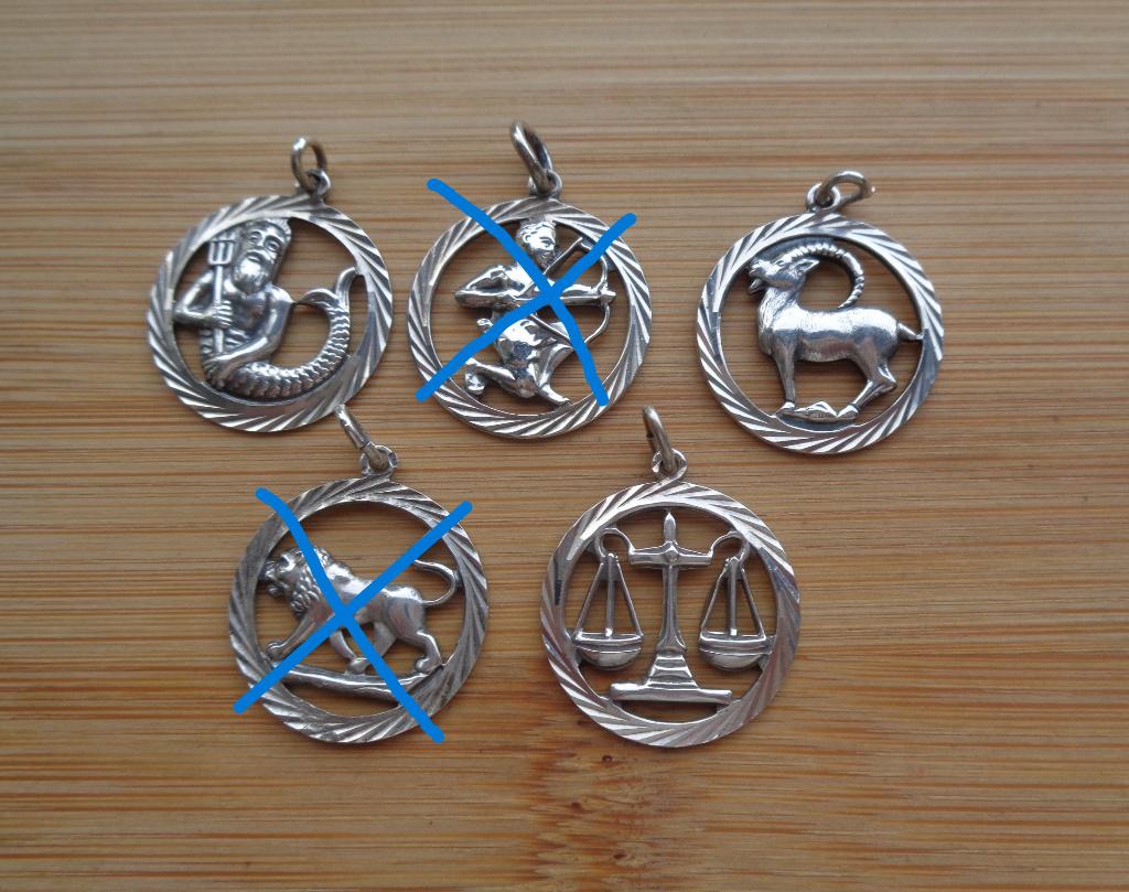 zilveren vintage sterrenbeeld bedel/hanger [025], Verzenden, Zo goed als nieuw, Zilver, Zilver
