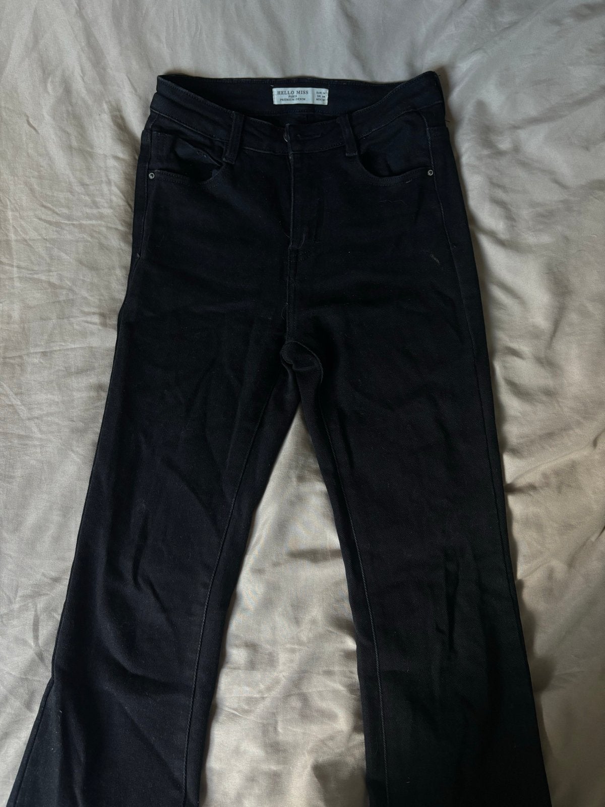 Hello Miss zwarte flared jeans maat W28/36, Ophalen of Verzenden, Nieuw, Zwart, W28 - W29 (confectie 36)
