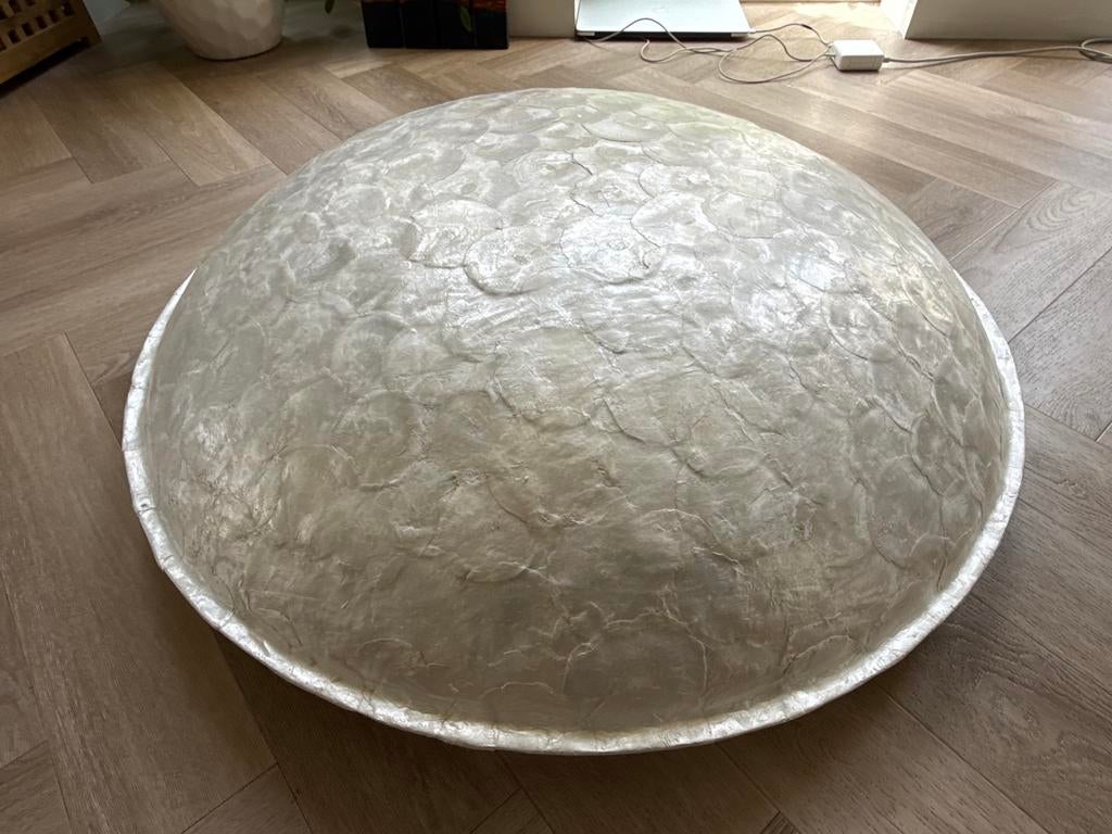 Grote Villa Flor Capiz Wandlamp - Ø82cm, Diepte 24cm, Ophalen, Zo goed als nieuw, Overige materialen