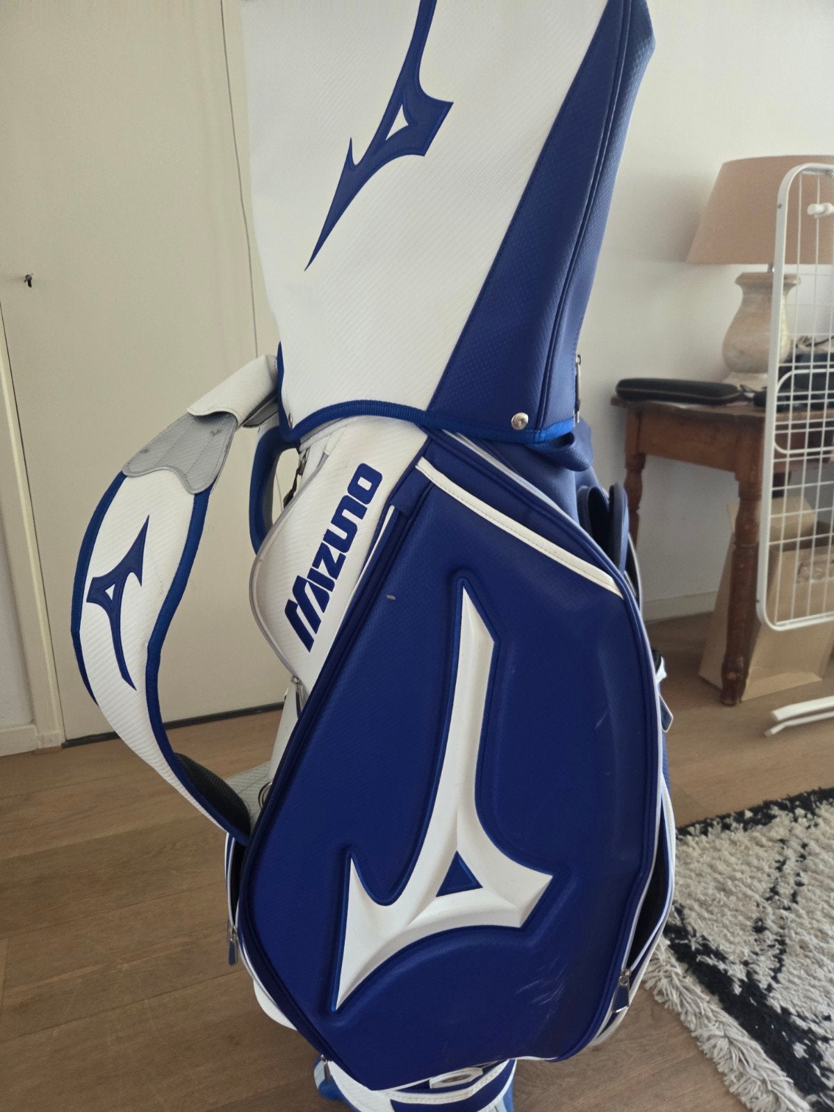 Mizuno Golf Cartbag - Blauw/Wit - Zo goed als nieuw, Ophalen, Zo goed als nieuw, Tas, Mizuno