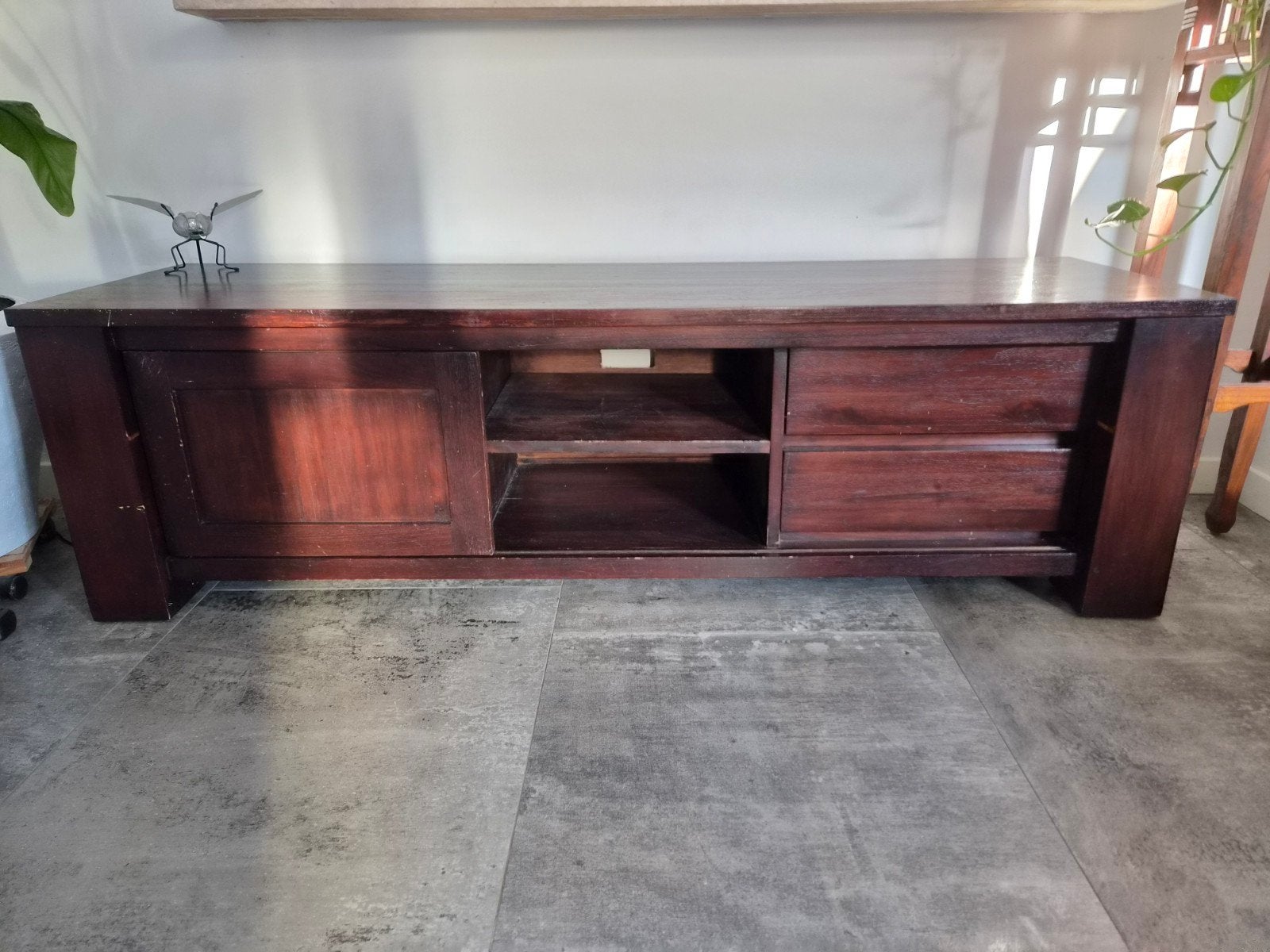 Hardhouten TV-meubel / Dressoir (170x50x50 cm), Ophalen, Gebruikt, 150 tot 200 cm, Minder dan 100 cm
