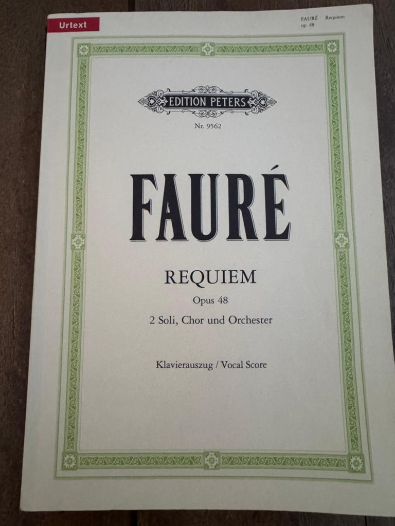 Partituur Requiem van Fauré, Ophalen of Verzenden, Zo goed als nieuw, Artiest of Componist, Klassiek