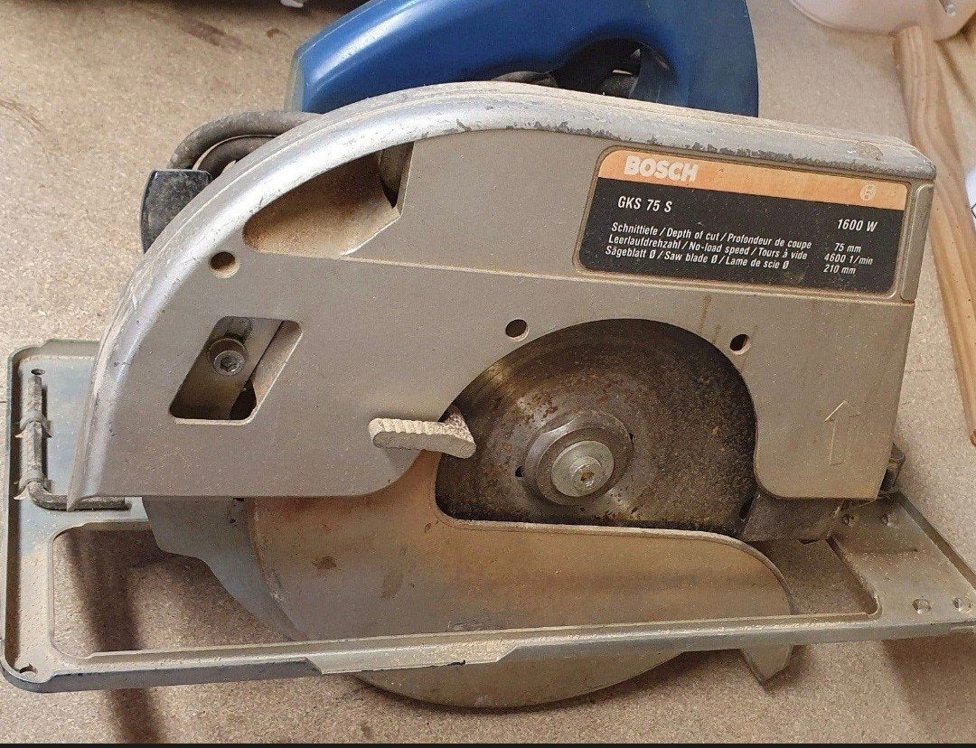Bosch GKS 75 S Cirkelzaag - 1600W, 75mm zaagdiepte, Ophalen, Gebruikt, Cirkelzaag, 70 mm of meer
