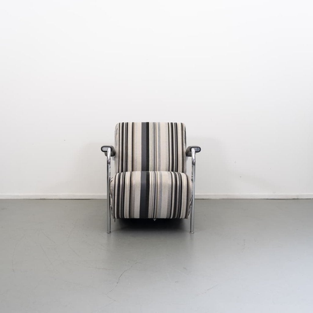Leolux Scylla Laag Fauteuil Zwart/Grijs/Wit Stof, Huis en Inrichting, Fauteuils, Niet ingevuld, Zo goed als nieuw, Niet ingevuld