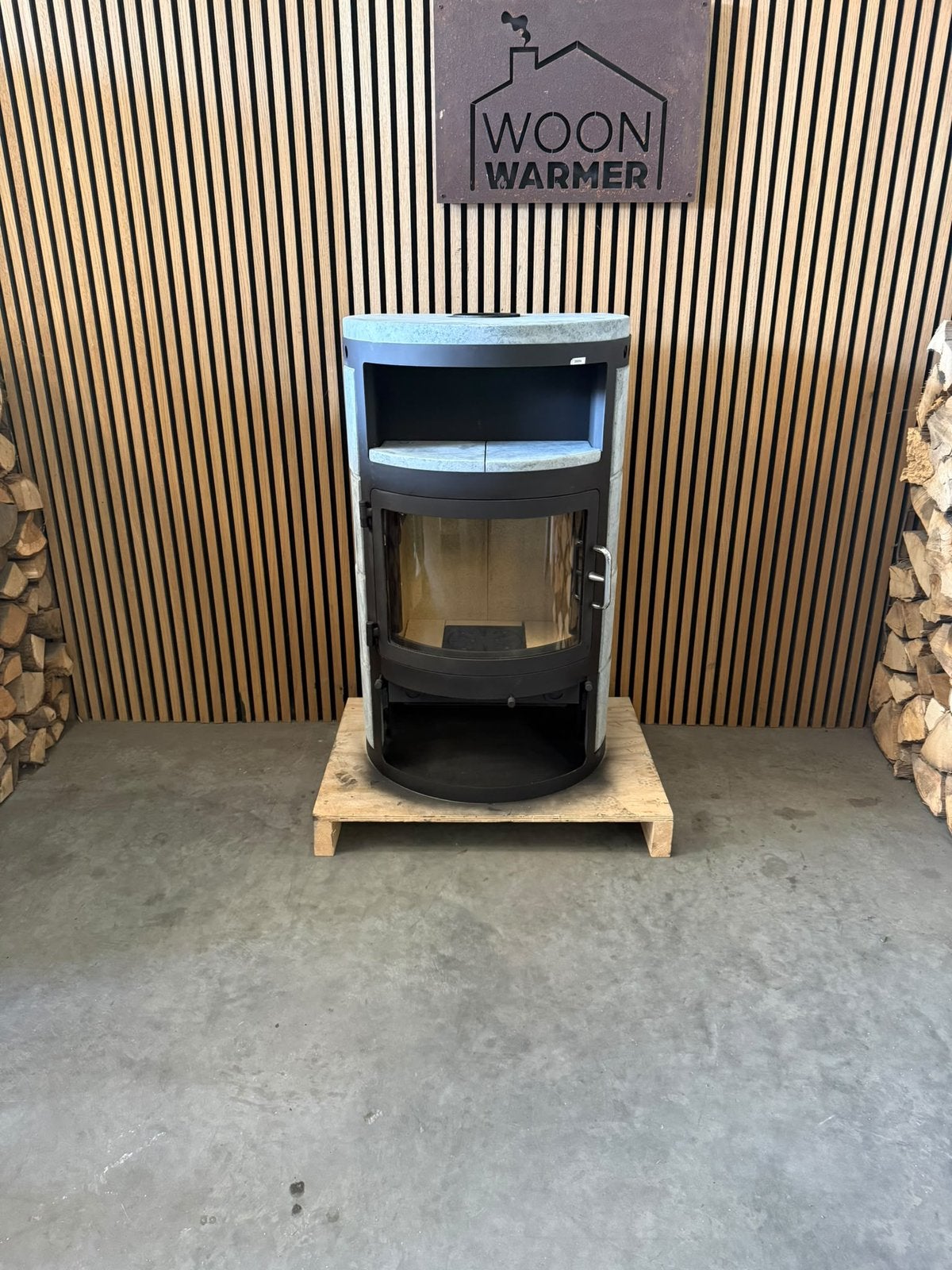 26084 Speksteenkachel Bk 7kw, Ophalen, Info@woonwarmer.nl, Gebruikt, Houtkachel