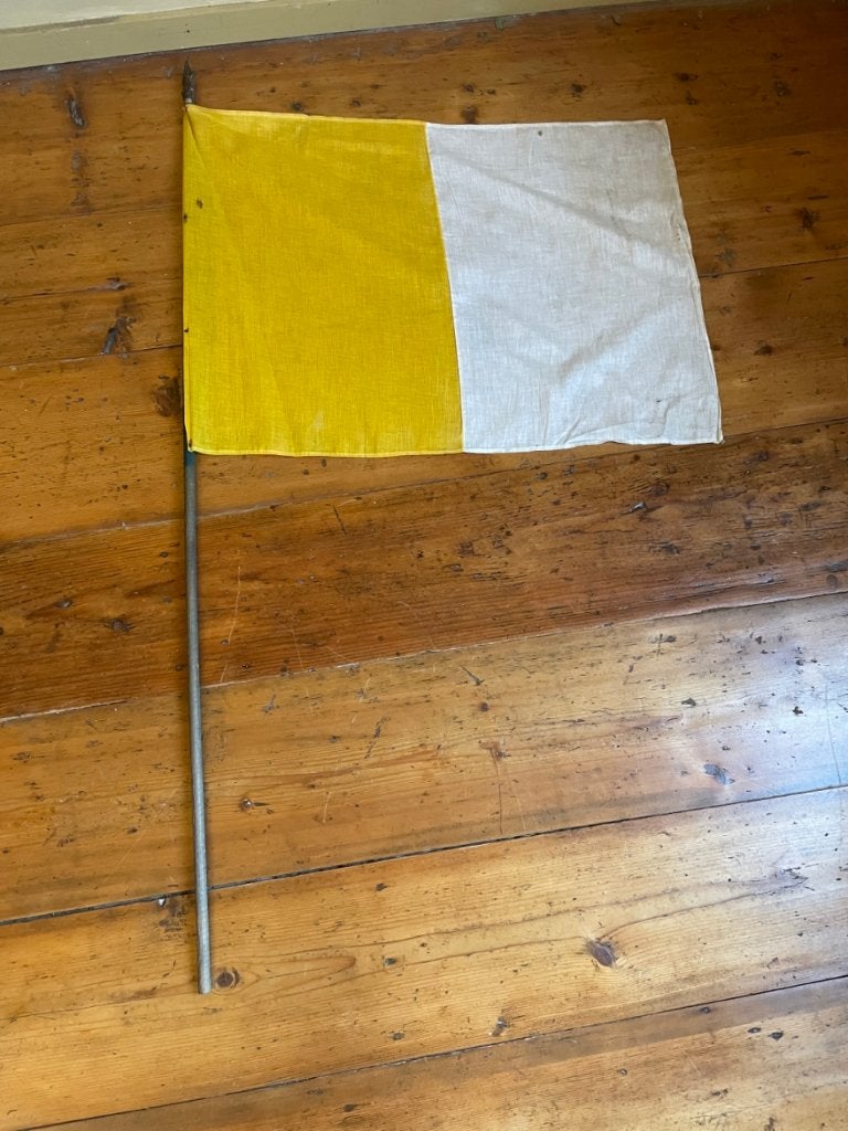 Oude Franse Vlag Kerkvlag geel/wit, Ophalen of Verzenden