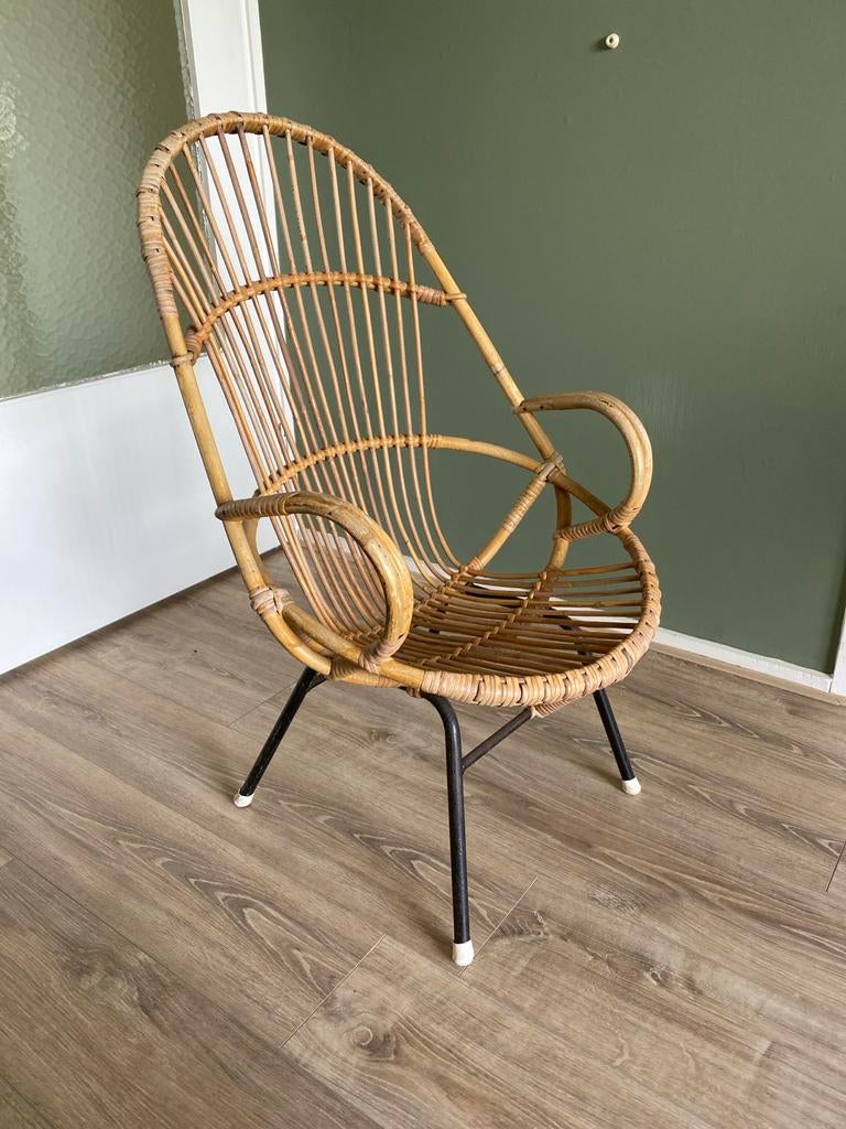Vintage Rotanstoel jaren 60, Ophalen