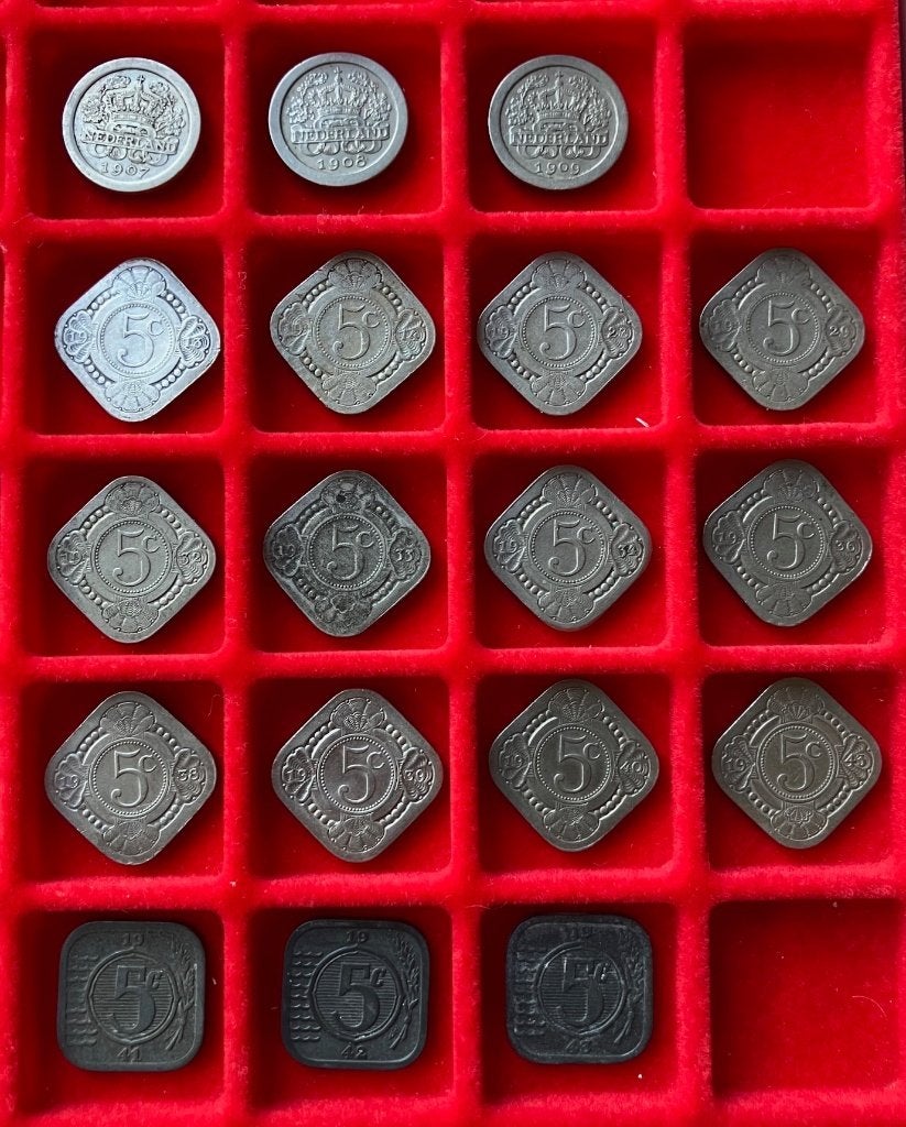 5 cent / stuiver Wilhelmina, Ophalen, Koningin Wilhelmina, 5 cent, Setje