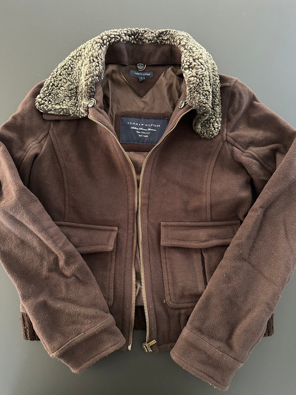 Tommy Hilfiger jas maat S, Kleding | Dames, Jassen | Winter, Ophalen of Verzenden, Zo goed als nieuw, Maat 36 (S), Bruin