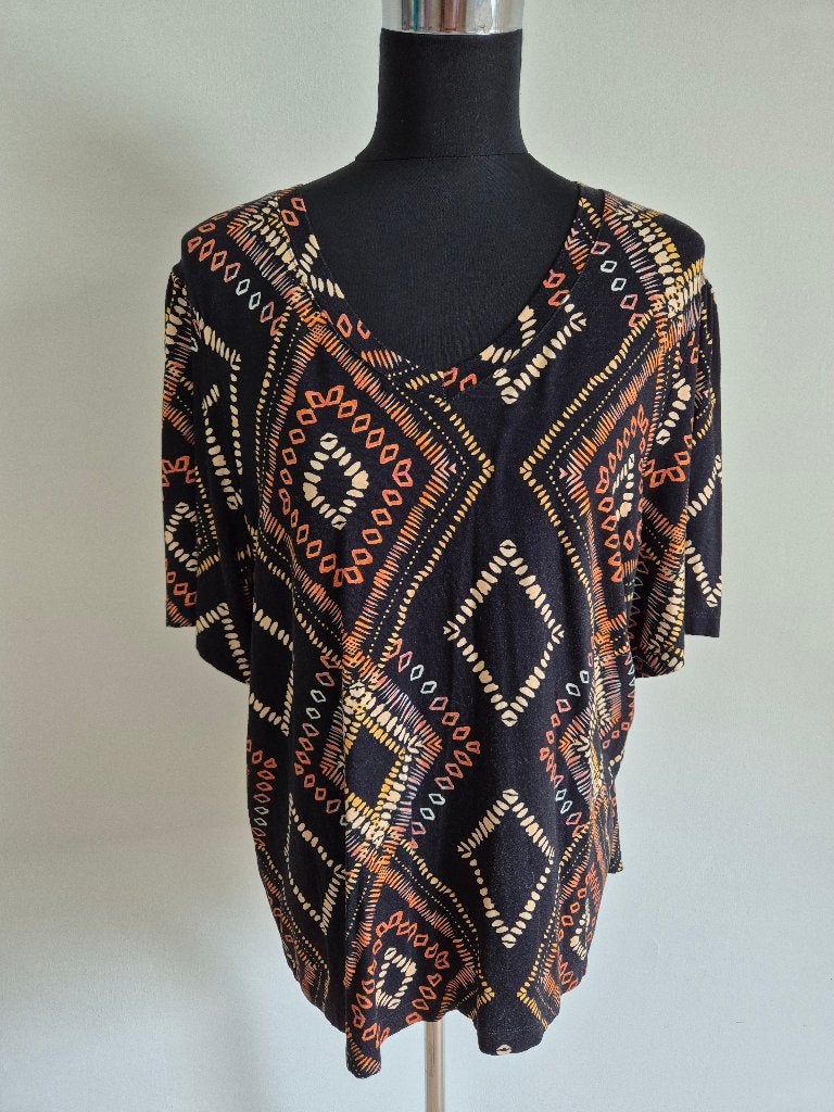 Top35 - Zwart-bruin Geisha shirt maat XXL-44 (1), Zwart, Maat 42/44 (L), Ophalen of Verzenden, Zo goed als nieuw