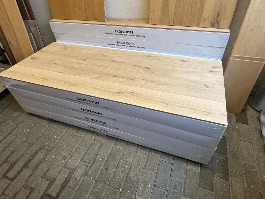 Eiken duoplank vloer 14x190 parket , vloer , multiplank, Ophalen of Verzenden, Nieuw, 75 m² of meer, Parket