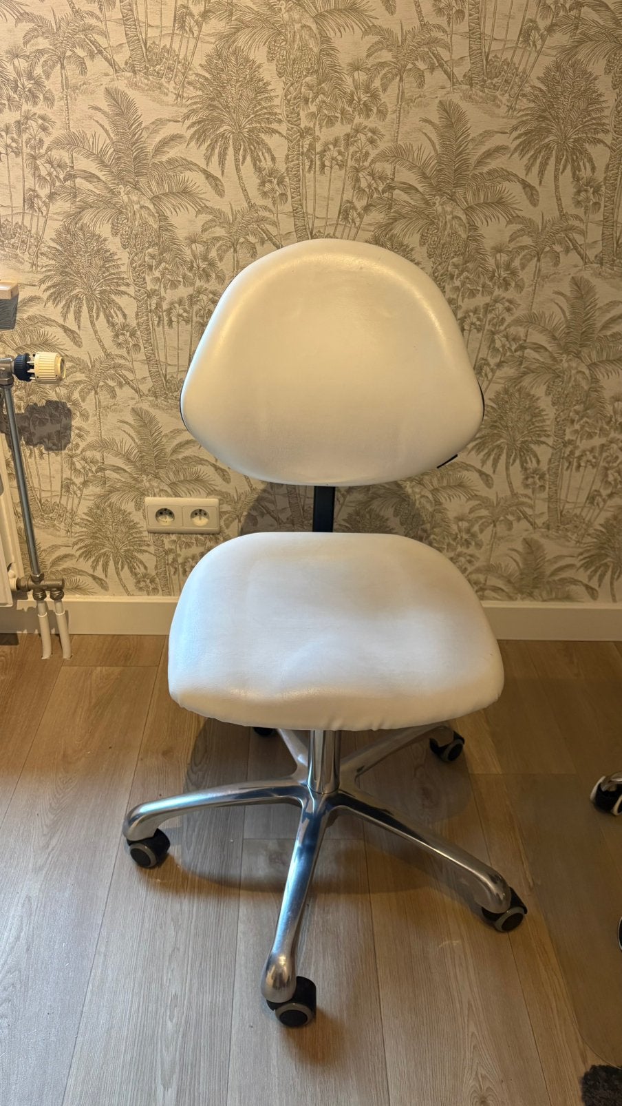 Tabouret salon, Ophalen, Gebruikt, Wit, Bureaustoel