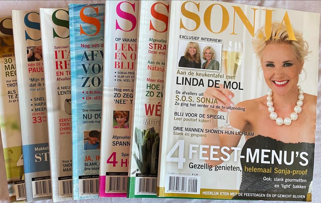 Complete set Sonja Bakker bladen (7 stuks) -Afvallen, Ophalen of Verzenden, Zo goed als nieuw, Lichaam en Geest