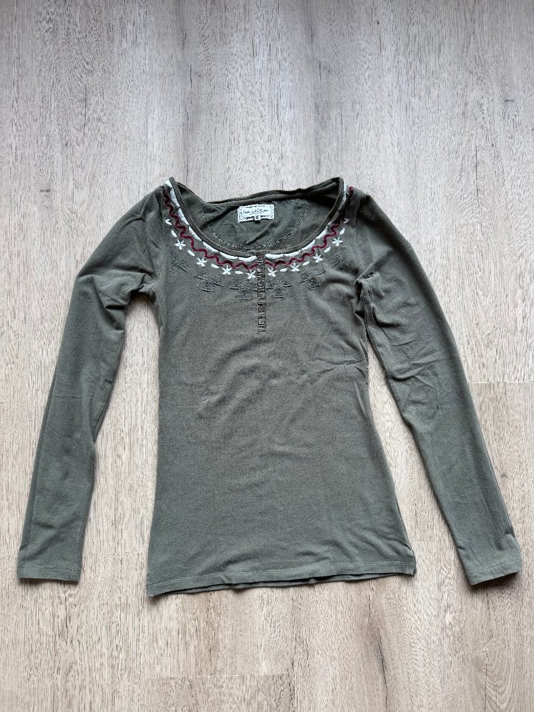 Geddes and Gillmore longsleeve t-shirt - legergroen - mt XL, Maat 46/48 (XL) of groter, Ophalen of Verzenden, Zo goed als nieuw