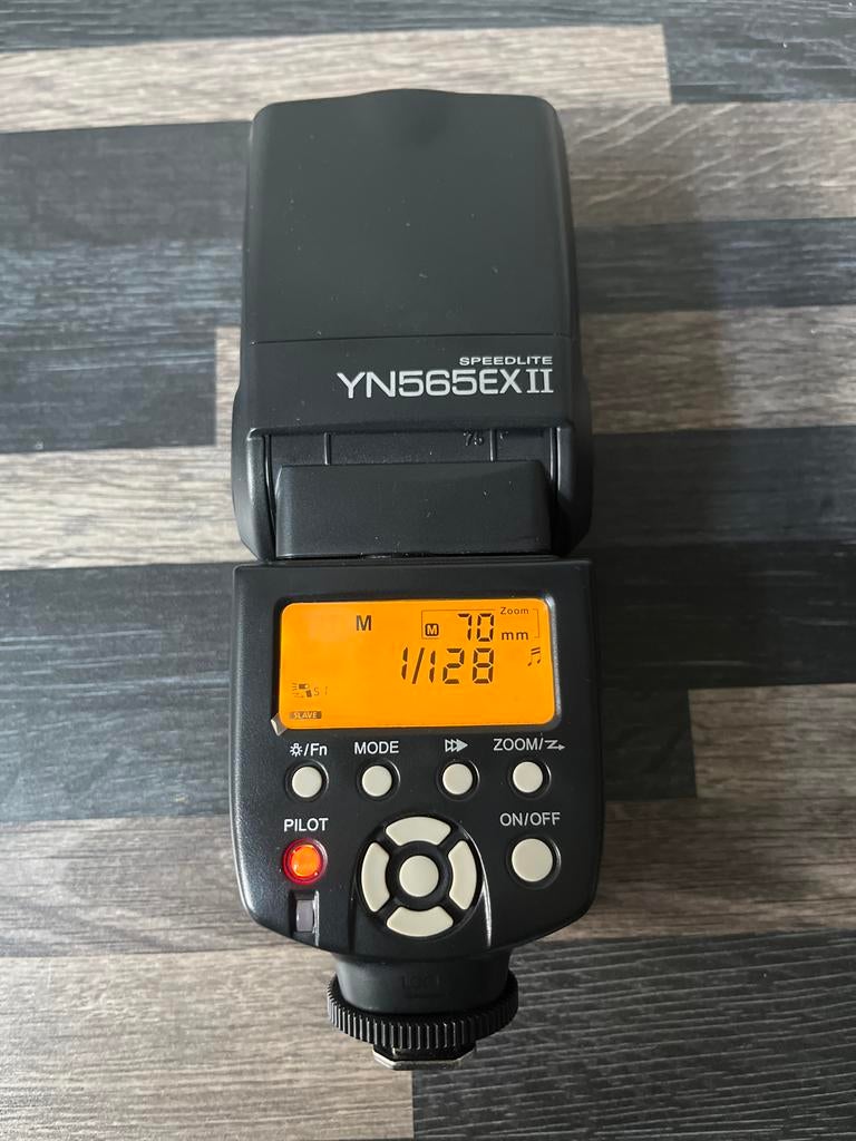 Yongnuo Speedlite YN565EX II flitser voor Canon, Ophalen of Verzenden, Zo goed als nieuw, Overige merken, Kantelbaar