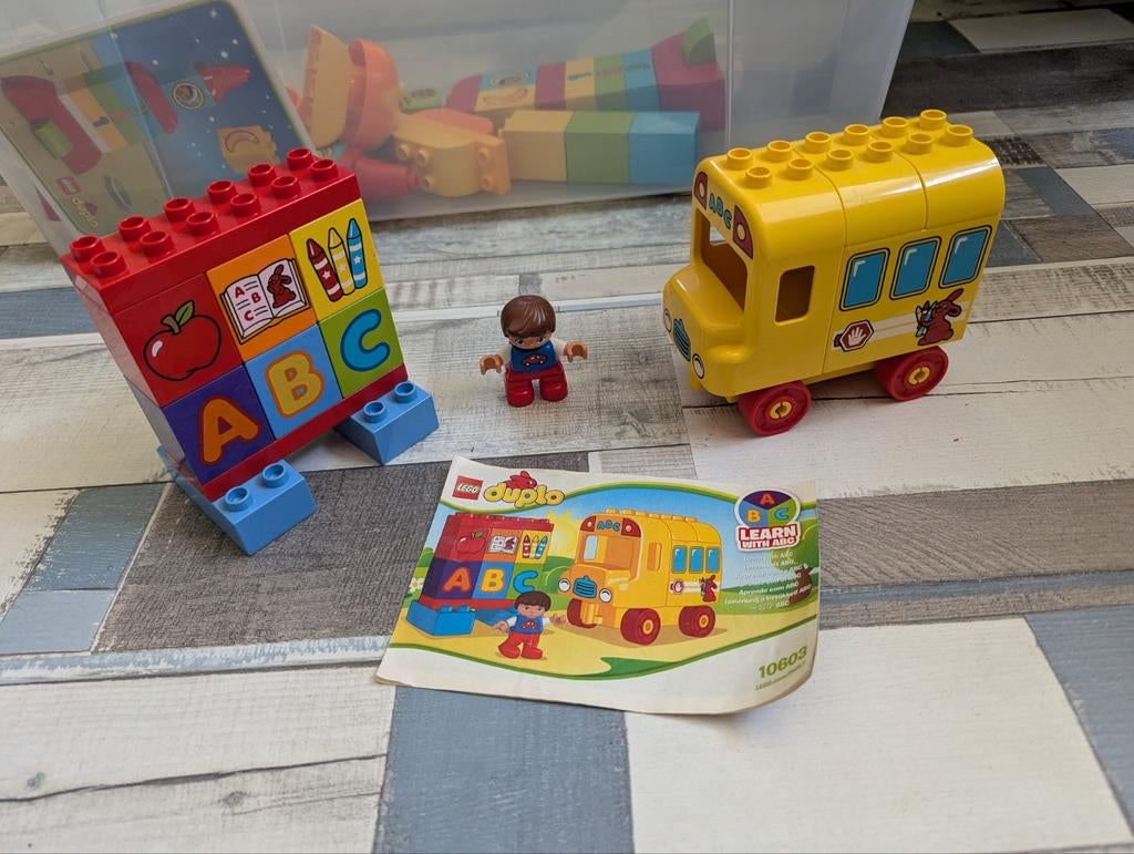Duplo schoolbus 10603, Ophalen of Verzenden, Zo goed als nieuw, Duplo