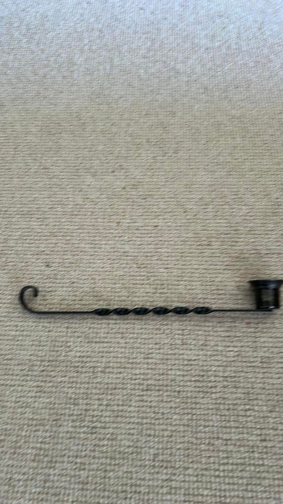 Antieke kaarsendover met gedraaide steel, Ophalen of Verzenden, Overige materialen