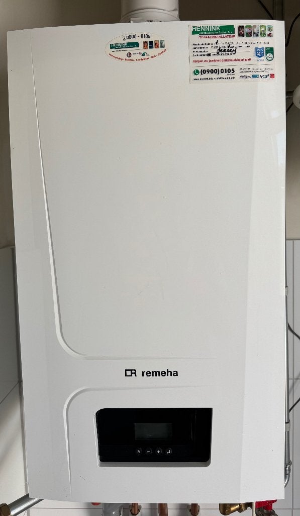 Котел центрального опалення Remeha, Aardgas, Zo goed als nieuw, Minder dan 20 liter, 3 t/m 5 jaar oud